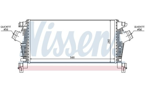 Intercooler, échangeur 96556 Nissens, Image 3