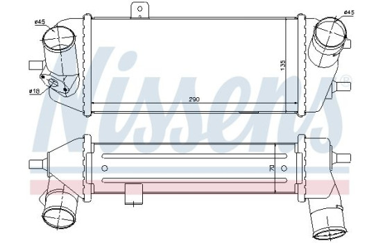 Intercooler, échangeur 96558 Nissens, Image 2