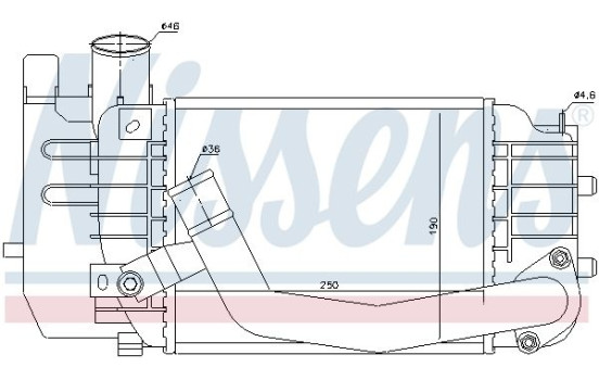 Intercooler, échangeur 96565 Nissens, Image 2