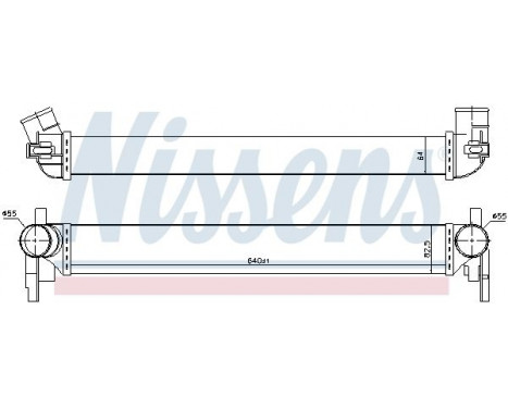 Intercooler, échangeur 96566 Nissens, Image 3