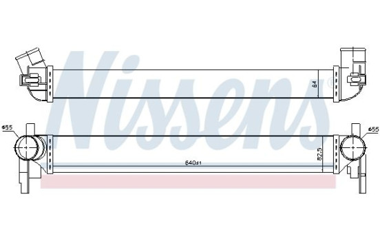 Intercooler, échangeur 96566 Nissens, Image 3