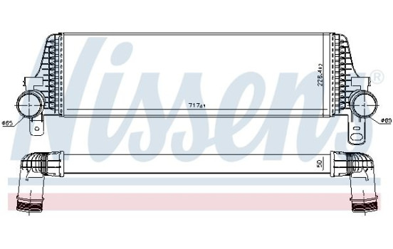 Intercooler, échangeur 96571 Nissens, Image 2