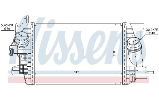 Intercooler, échangeur 96574 Nissens, Image 2