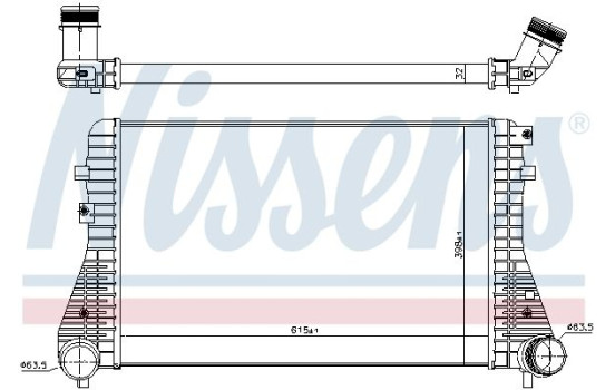 Intercooler, échangeur 96575 Nissens, Image 3