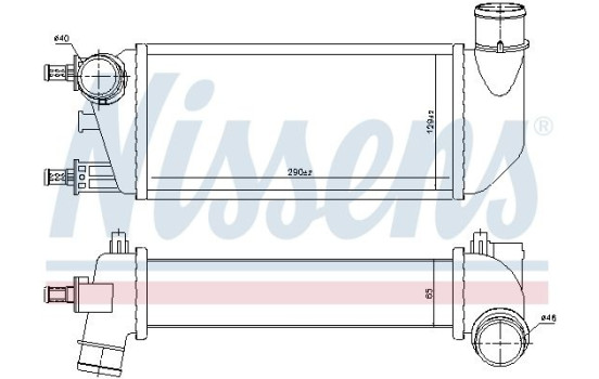 Intercooler, échangeur 96577 Nissens, Image 2