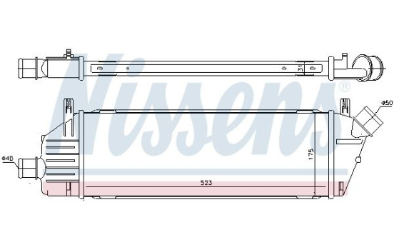 Intercooler, échangeur 96578 Nissens, Image 2