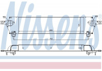 Intercooler, échangeur 96580 Nissens