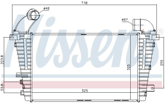 Intercooler, échangeur 96590 Nissens, Image 2