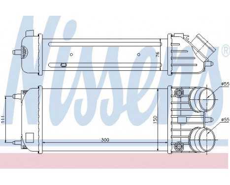 Intercooler, échangeur 96593 Nissens, Image 2