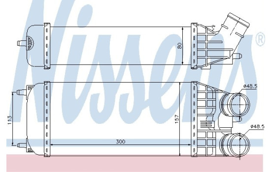 Intercooler, échangeur 96594 Nissens, Image 2