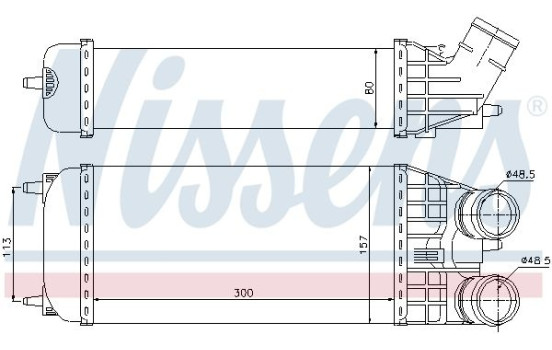 Intercooler, échangeur 96594 Nissens, Image 3