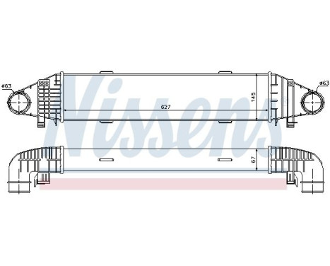 Intercooler, échangeur 96597 Nissens, Image 2