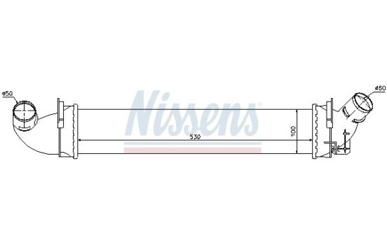 Intercooler, échangeur 96602 Nissens, Image 2
