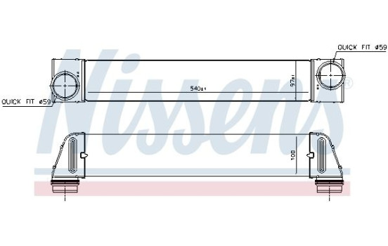 Intercooler, échangeur 96607 Nissens, Image 2