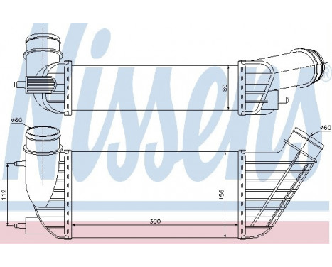 Intercooler, échangeur 96609 Nissens, Image 2