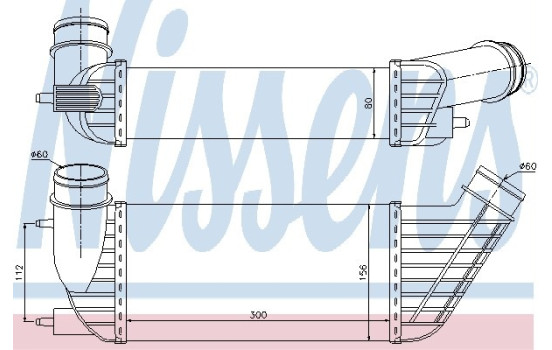 Intercooler, échangeur 96609 Nissens, Image 2
