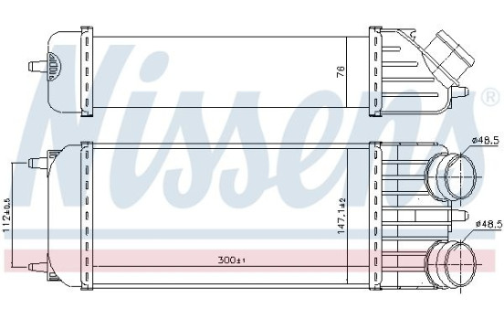 Intercooler, échangeur 96612 Nissens, Image 2