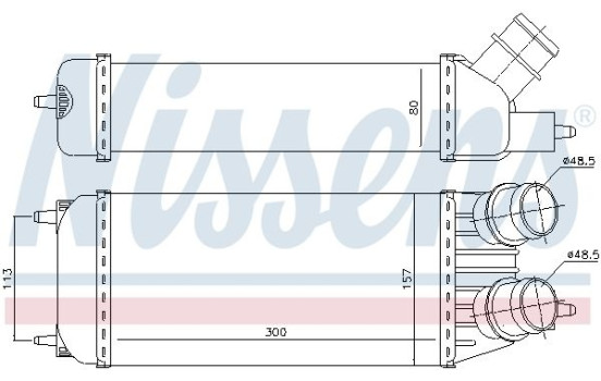 Intercooler, échangeur 96613 Nissens, Image 2