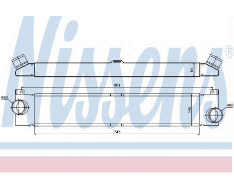 Intercooler, échangeur 96623 Nissens, Image 2