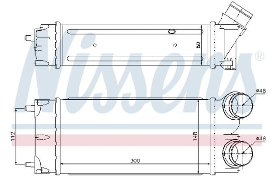 Intercooler, échangeur 96627 Nissens, Image 2