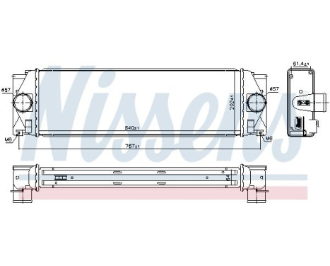 Intercooler, échangeur 96628 Nissens, Image 3