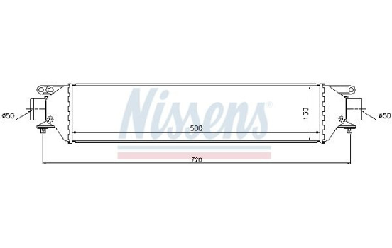 Intercooler, échangeur 96630 Nissens, Image 2