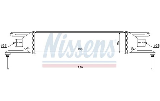 Intercooler, échangeur 96631 Nissens, Image 2