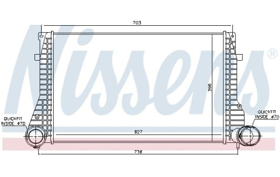 Intercooler, échangeur 96633 Nissens, Image 2