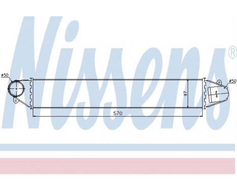 Intercooler, échangeur 96634 Nissens