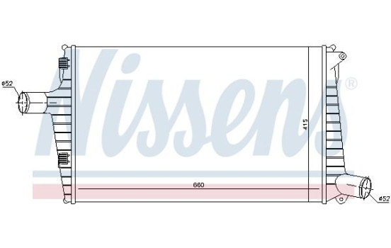 Intercooler, échangeur 96635 Nissens, Image 2