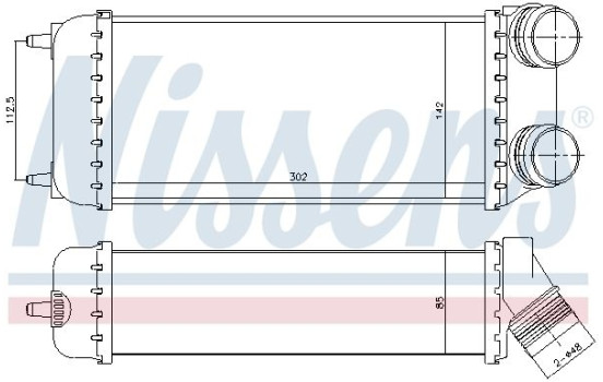 Intercooler, échangeur 96638 Nissens, Image 2