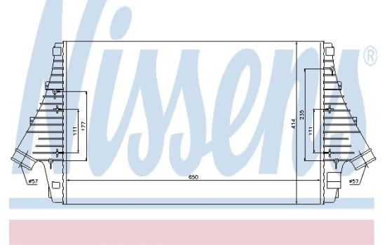 Intercooler, échangeur 96647 Nissens