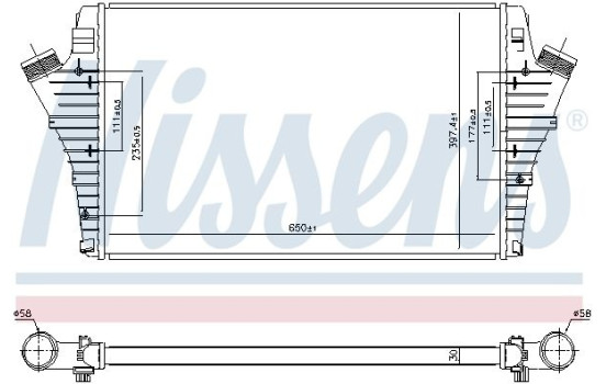 Intercooler, échangeur 96647 Nissens, Image 2