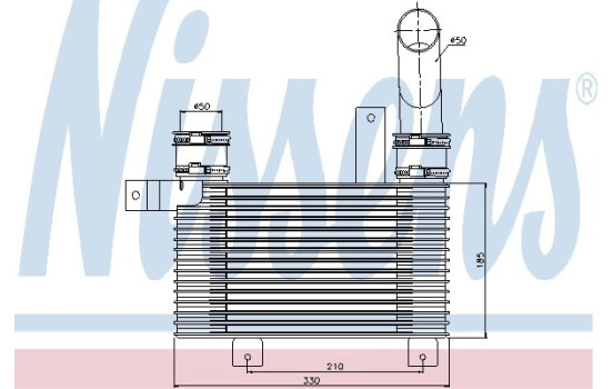 Intercooler, échangeur 96649 Nissens