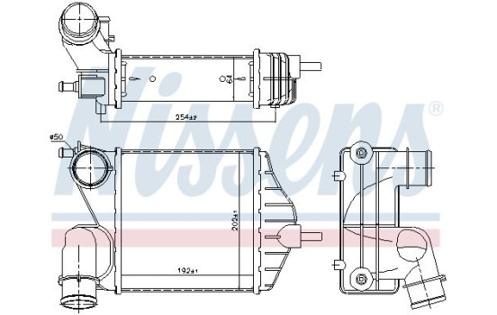 Intercooler, échangeur 96653 Nissens, Image 2