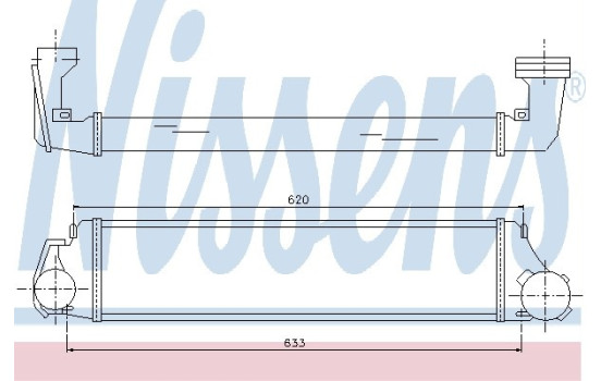 Intercooler, échangeur 96654 Nissens
