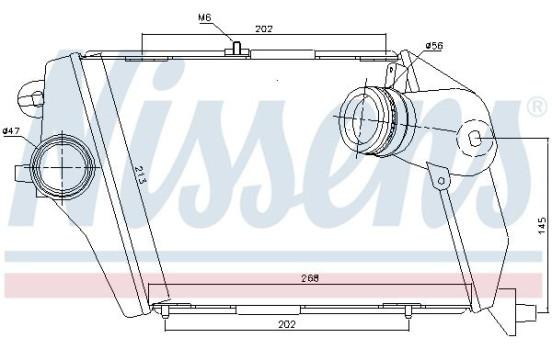 Intercooler, échangeur 96674 Nissens, Image 2