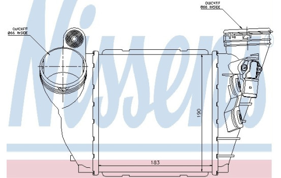 Intercooler, échangeur 96679 Nissens, Image 2