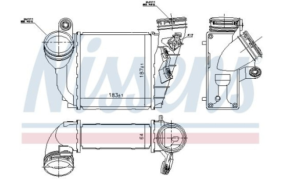 Intercooler, échangeur 96679 Nissens, Image 3