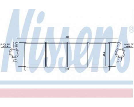 Intercooler, échangeur 96683 Nissens, Image 2