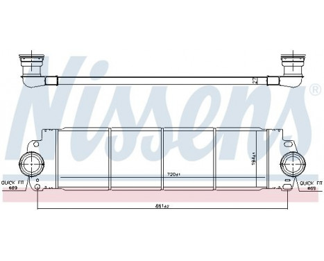 Intercooler, échangeur 96683 Nissens, Image 3