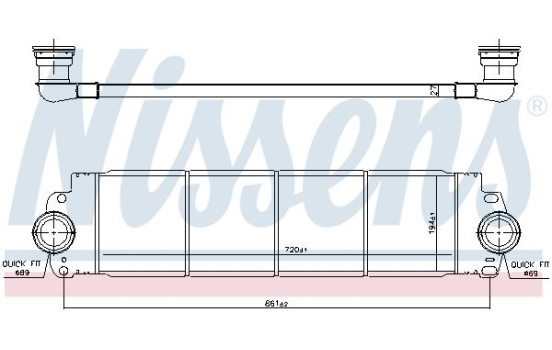 Intercooler, échangeur 96683 Nissens, Image 3