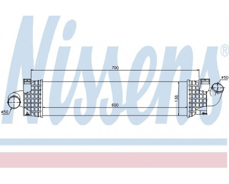 Intercooler, échangeur 96689 Nissens