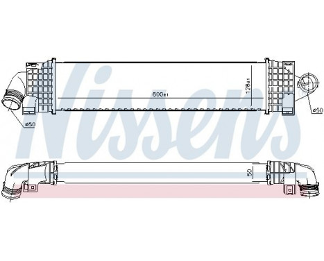 Intercooler, échangeur 96689 Nissens, Image 2