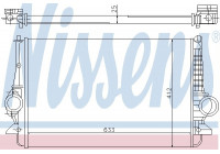 Intercooler, échangeur 96692 Nissens