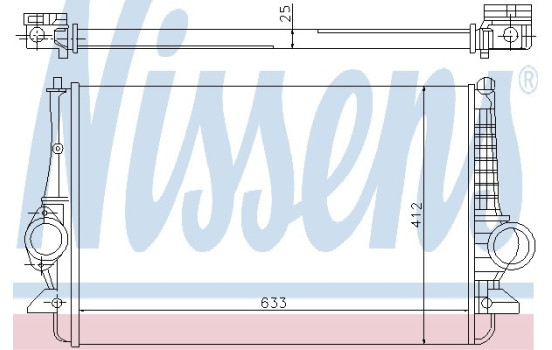 Intercooler, échangeur 96692 Nissens
