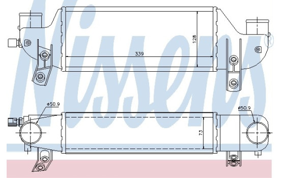 Intercooler, échangeur 96693 Nissens