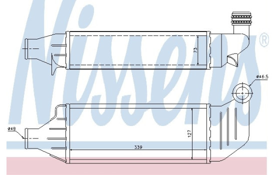 Intercooler, échangeur 96694 Nissens