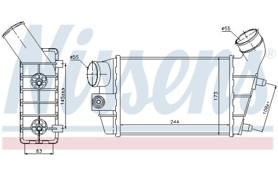 Intercooler, échangeur 96698 Nissens, Image 3