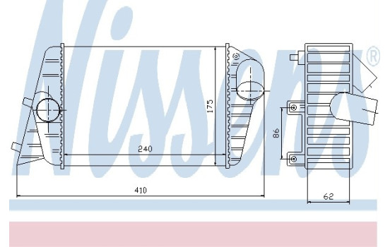 Intercooler, échangeur 96700 Nissens